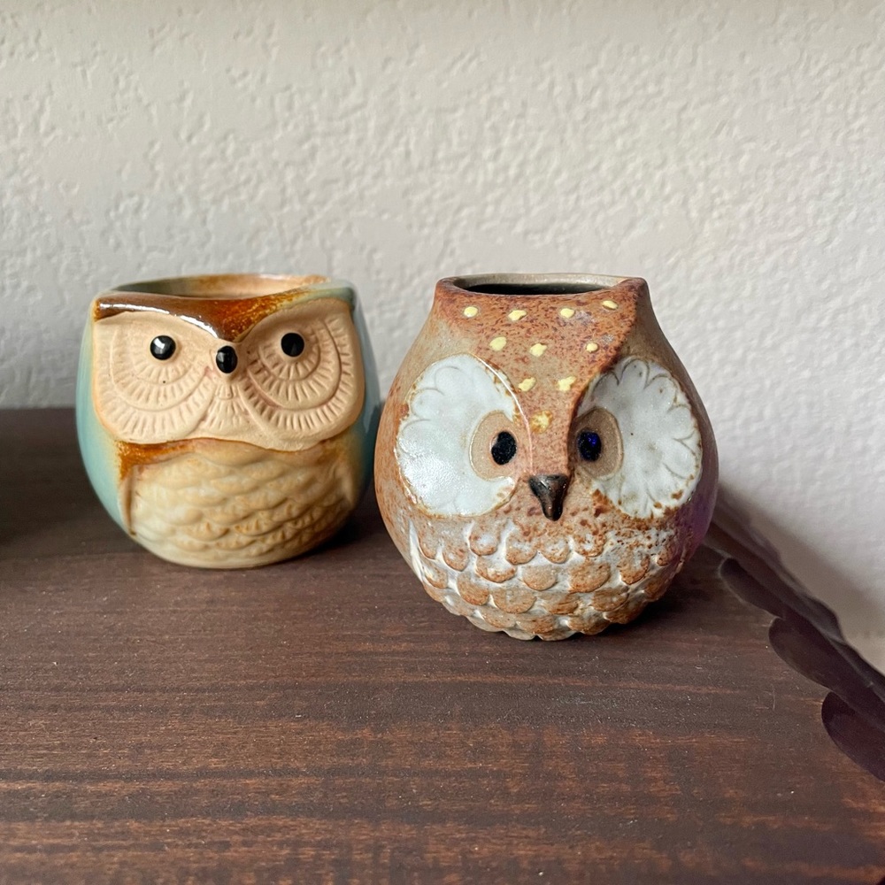 Small owl planters